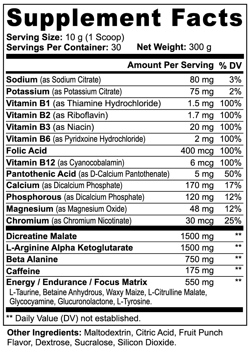 Nitric Oxide Pump (Fruit Punch)