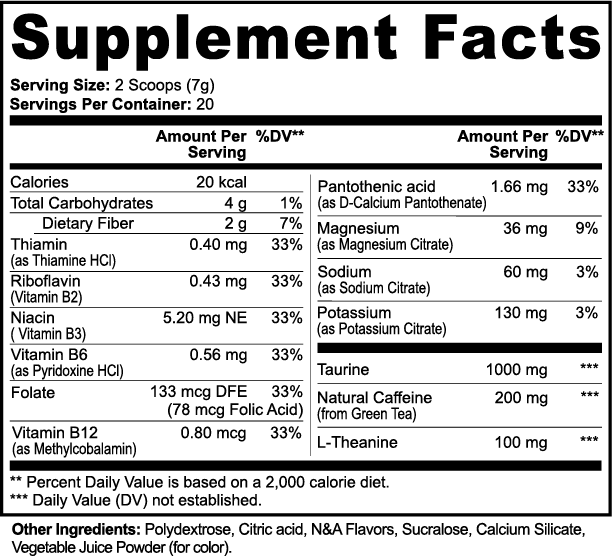 2 Pack - Energy Powder (Fruit Punch)